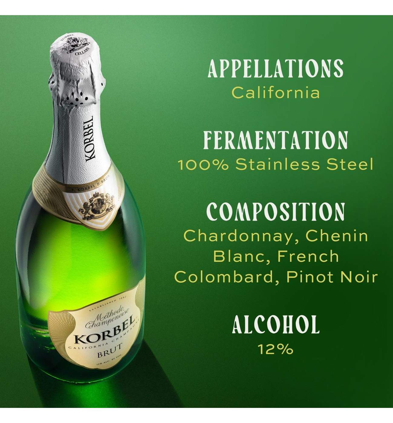 Korbel Champagne Brut California Sparkling Wine; image 6 of 9