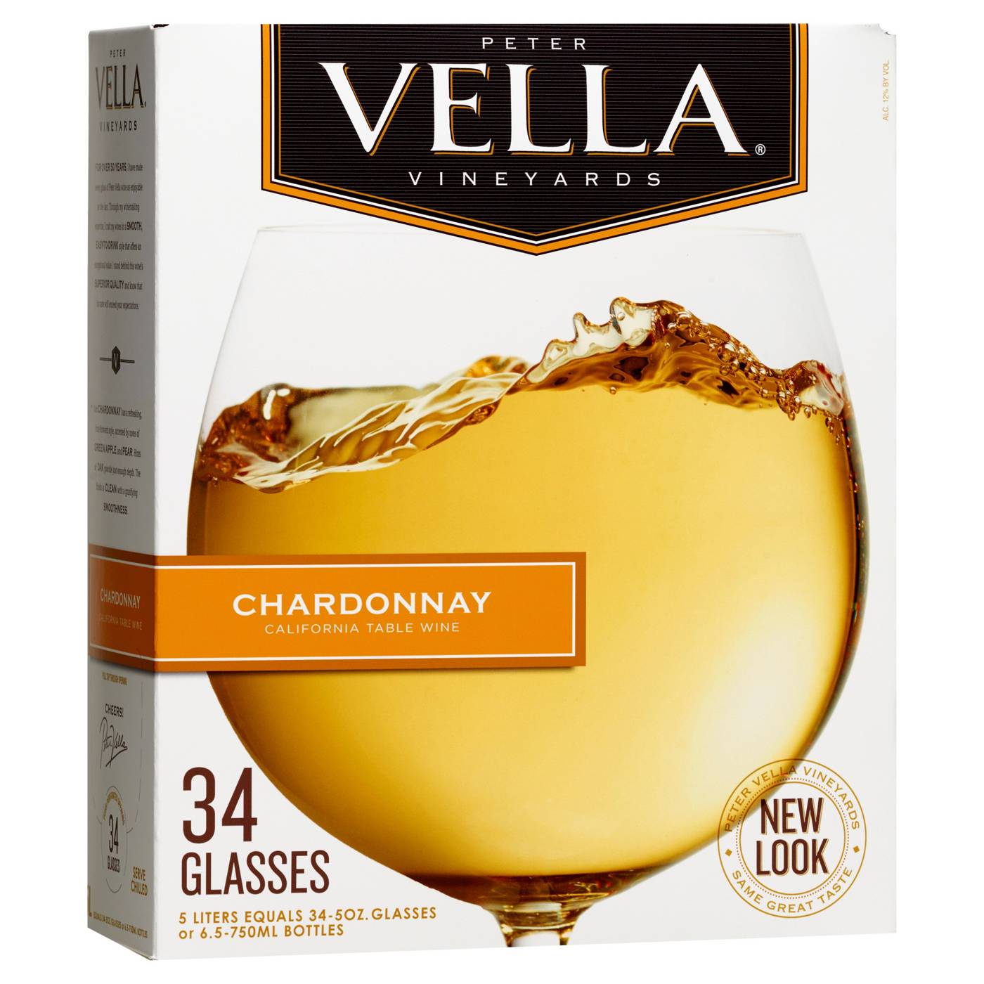 Peter Vella Chardonnay White Box Wine; image 1 of 6
