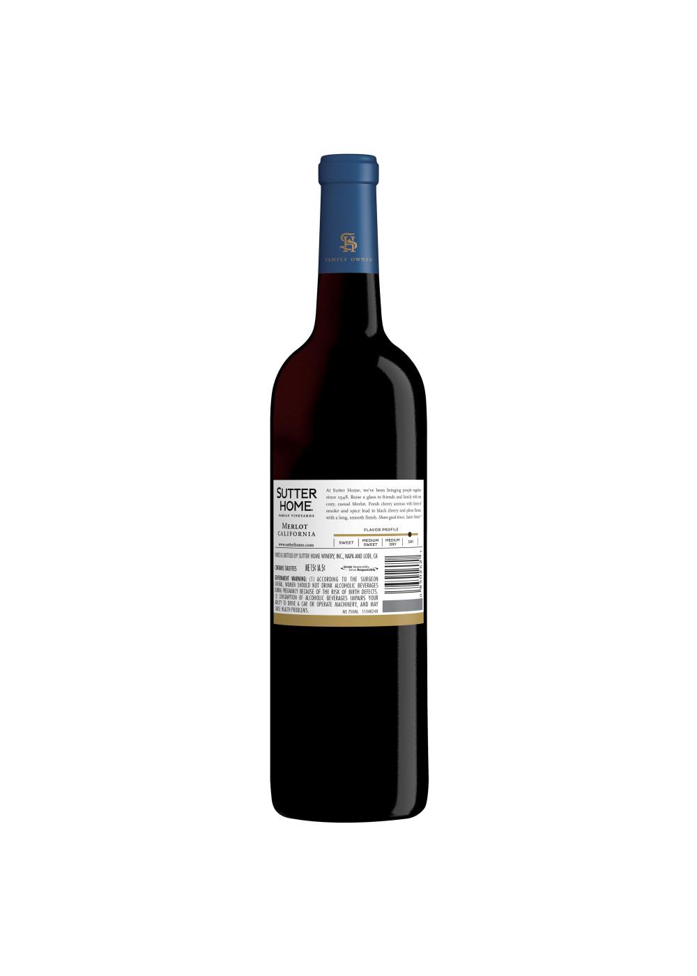 Sutter Home Merlot California Red Wine; image 5 of 5