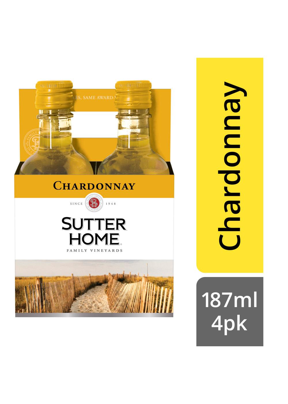 Sutter Home Chardonnay California White Wine 4 pk Bottles; image 7 of 8