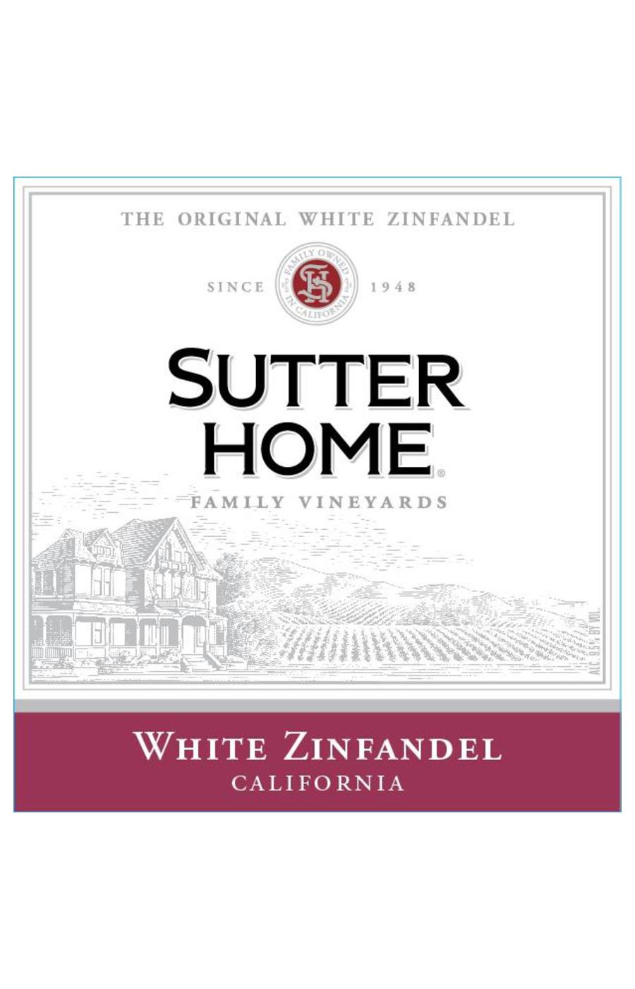 Sutter Home Family Vineyards White Zinfandel 187 mL Bottles; image 2 of 2