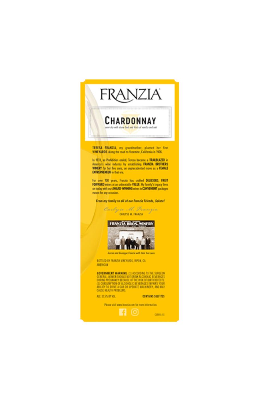 Franzia Chardonnay  Wine; image 3 of 3