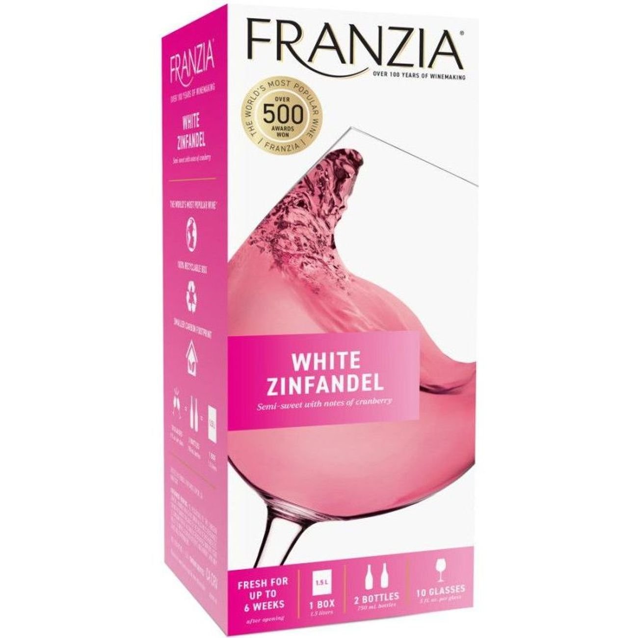 Franzia White Zinfandel California Box White Wine - Shop Wine at H-E-B