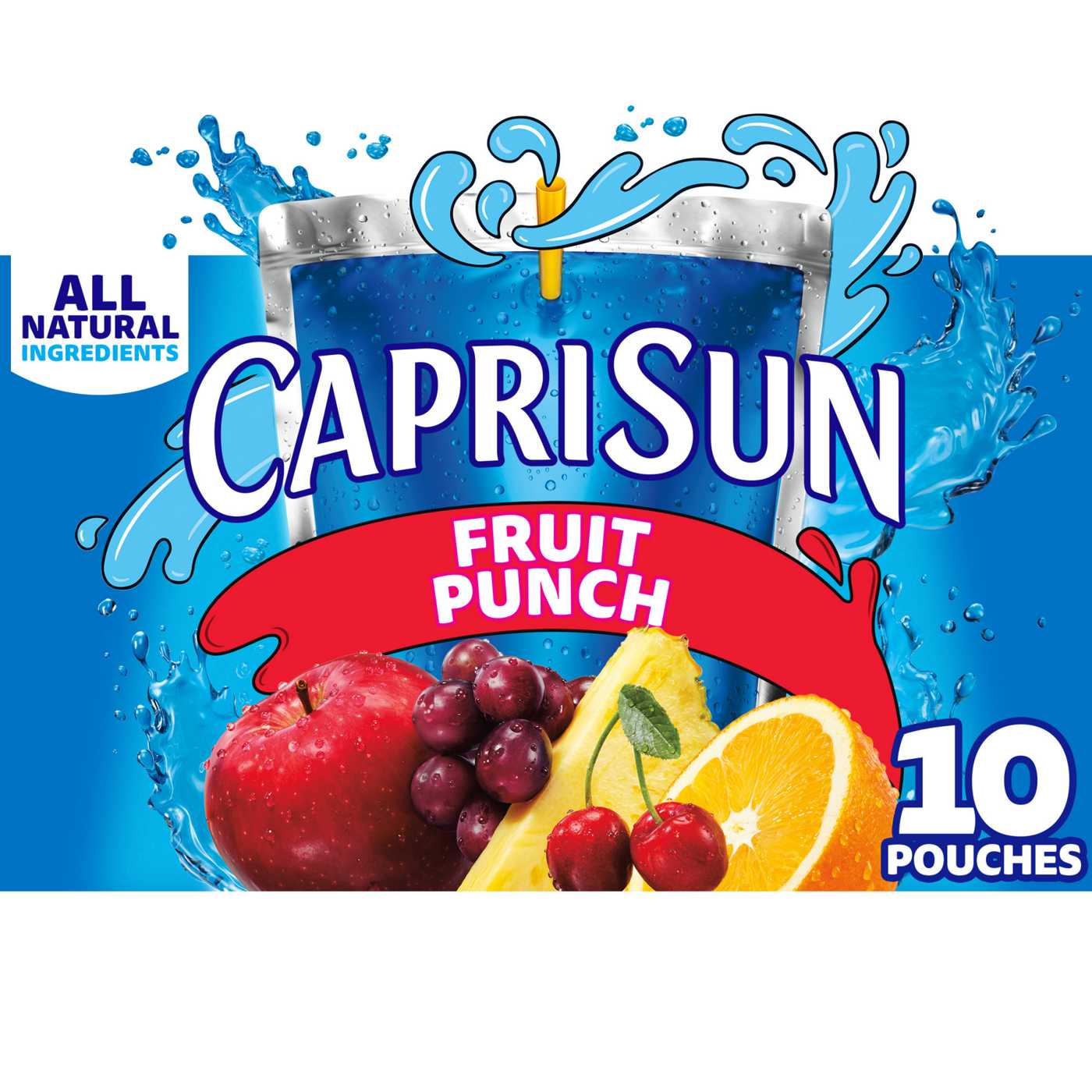 Capri Sun Fruit Punch Juice Drink Blend Pouches 10 pk; image 1 of 6