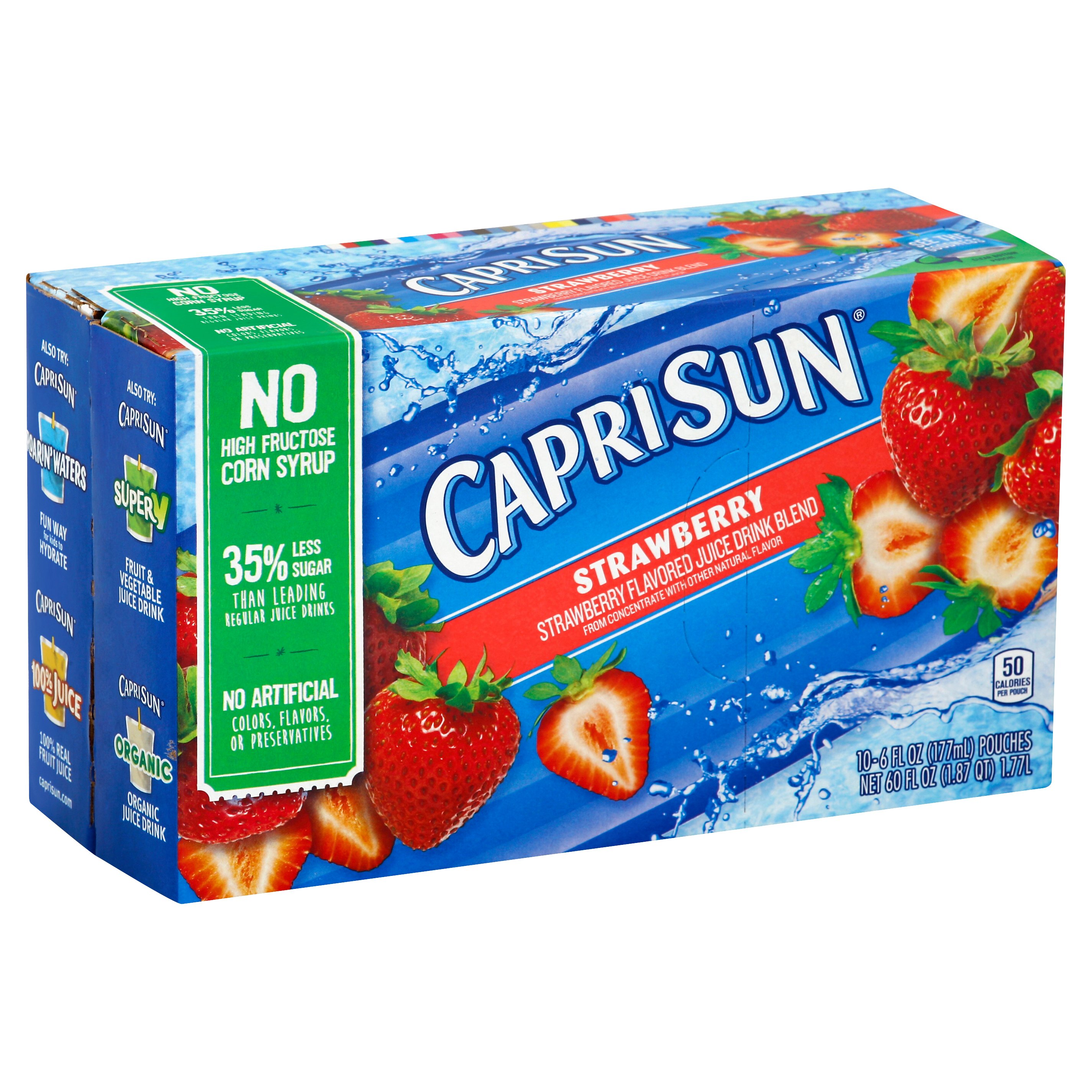 Capri Sun Strawberry Juice Drink Blend 6 oz Pouches - Shop Juice at H-E-B