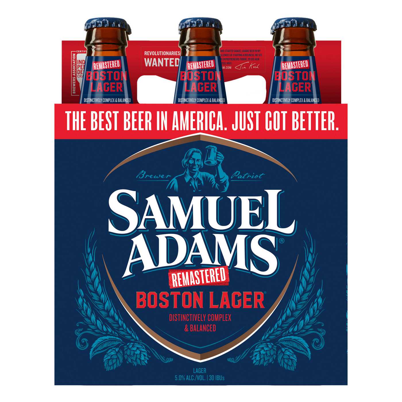 Samuel Adams Boston Lager Beer 6 pk Bottles; image 1 of 3