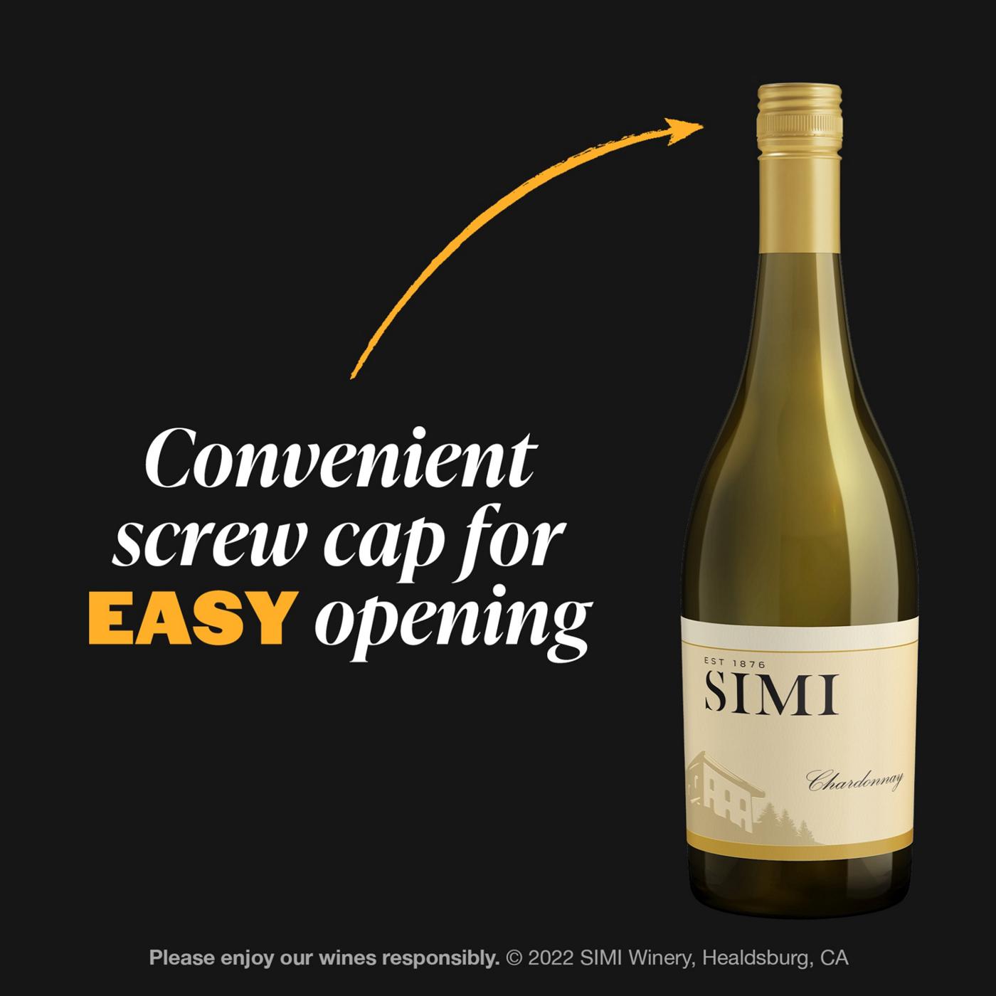 SIMI Chardonnay White Wine 750 mL Bottle; image 7 of 12