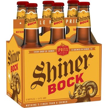 Shiner Bock Craft Beer 6 pk Bottles, 12 oz