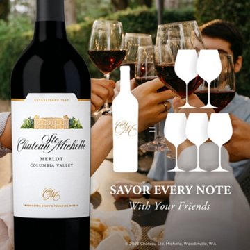 Chateau Ste. Michelle Merlot Washington Red Wine, 750 mL