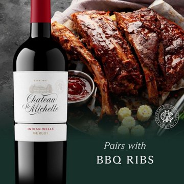 Chateau Ste. Michelle Indian Wells Merlot Washington Red Wine, 750 mL
