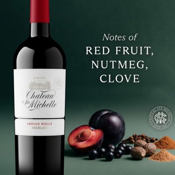 Chateau Ste. Michelle Indian Wells Merlot Washington Red Wine, 750 mL