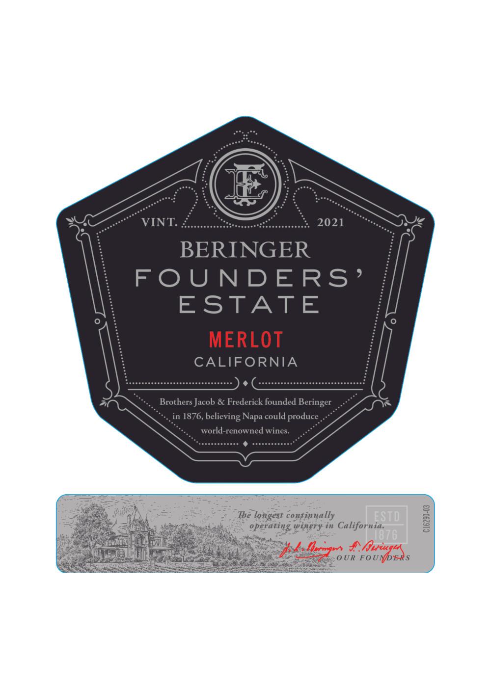 Beringer Founders' Estate Merlot; image 2 of 2