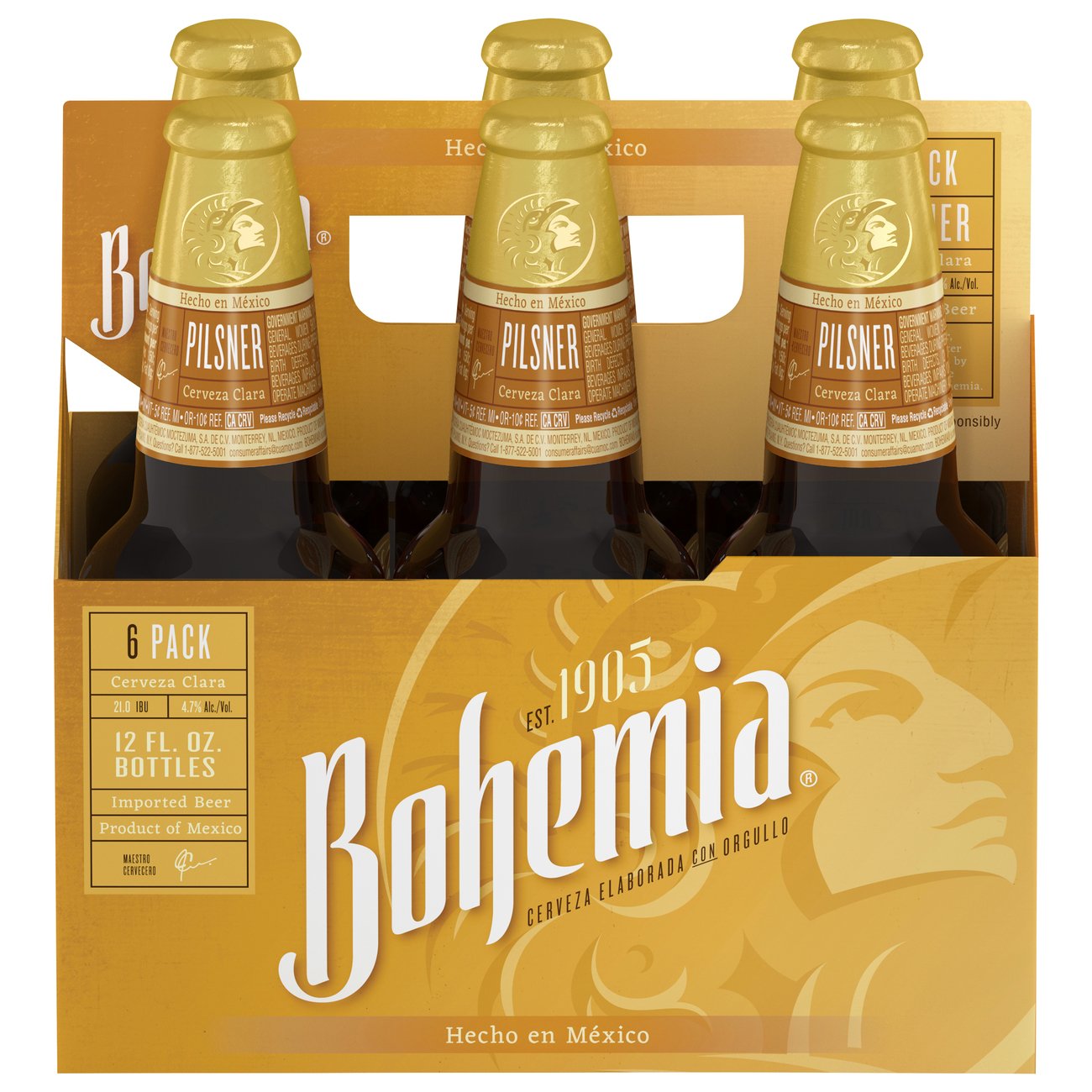 Bohemia Beer 6 pk Bottles Shop Beer at HEB