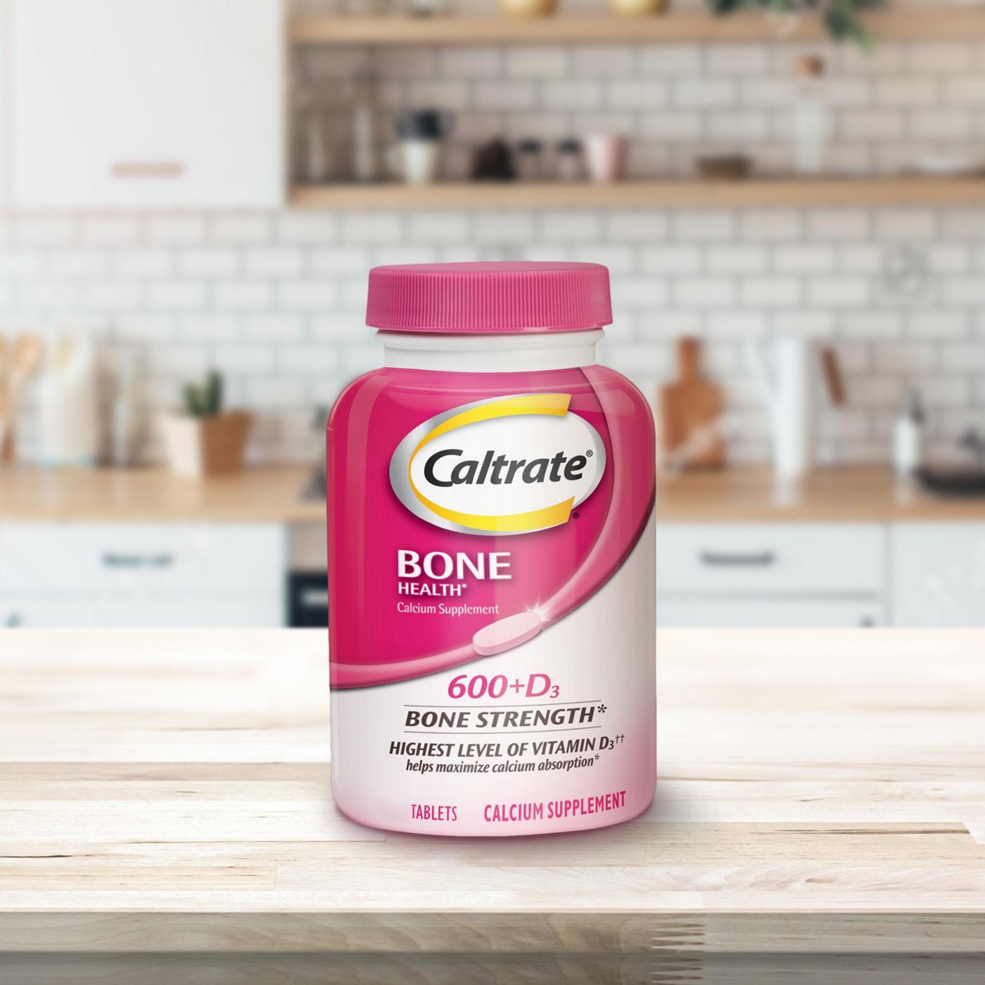Caltrate 600+D3 Bone Strength Calcium Supplement Tablets; image 5 of 5