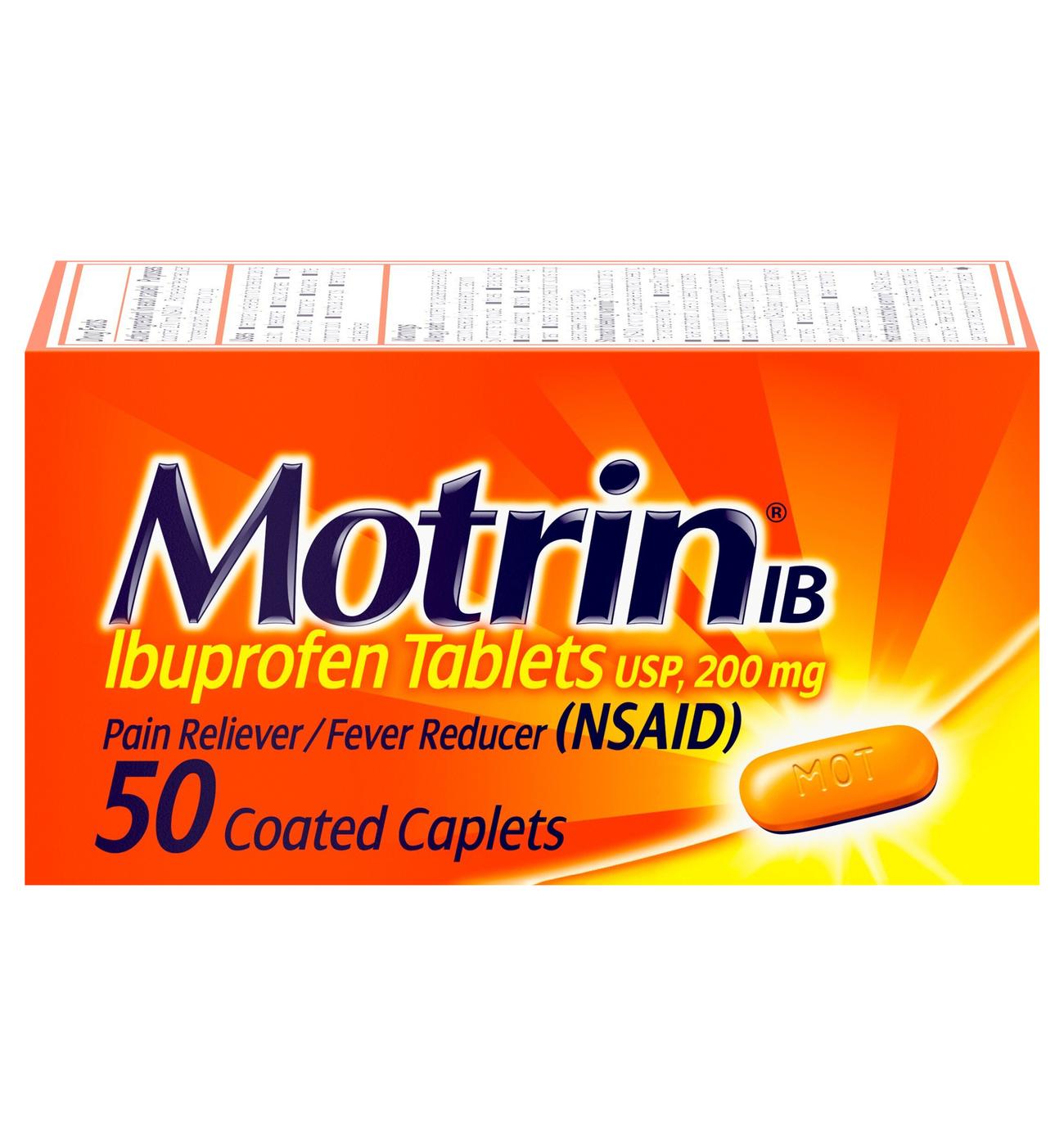 Motrin IB Pain Reliever Tablets; image 1 of 5
