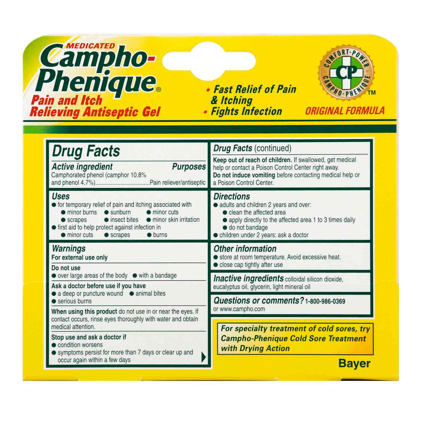 Campho-Phenique Pain Relieving Antiseptic Gel Original Formula; image 2 of 2