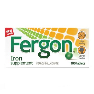 Fergon Ferrous Gluconate Tablets, 100 ct