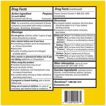 Dramamine Motion Sickness Relief, 12 ct