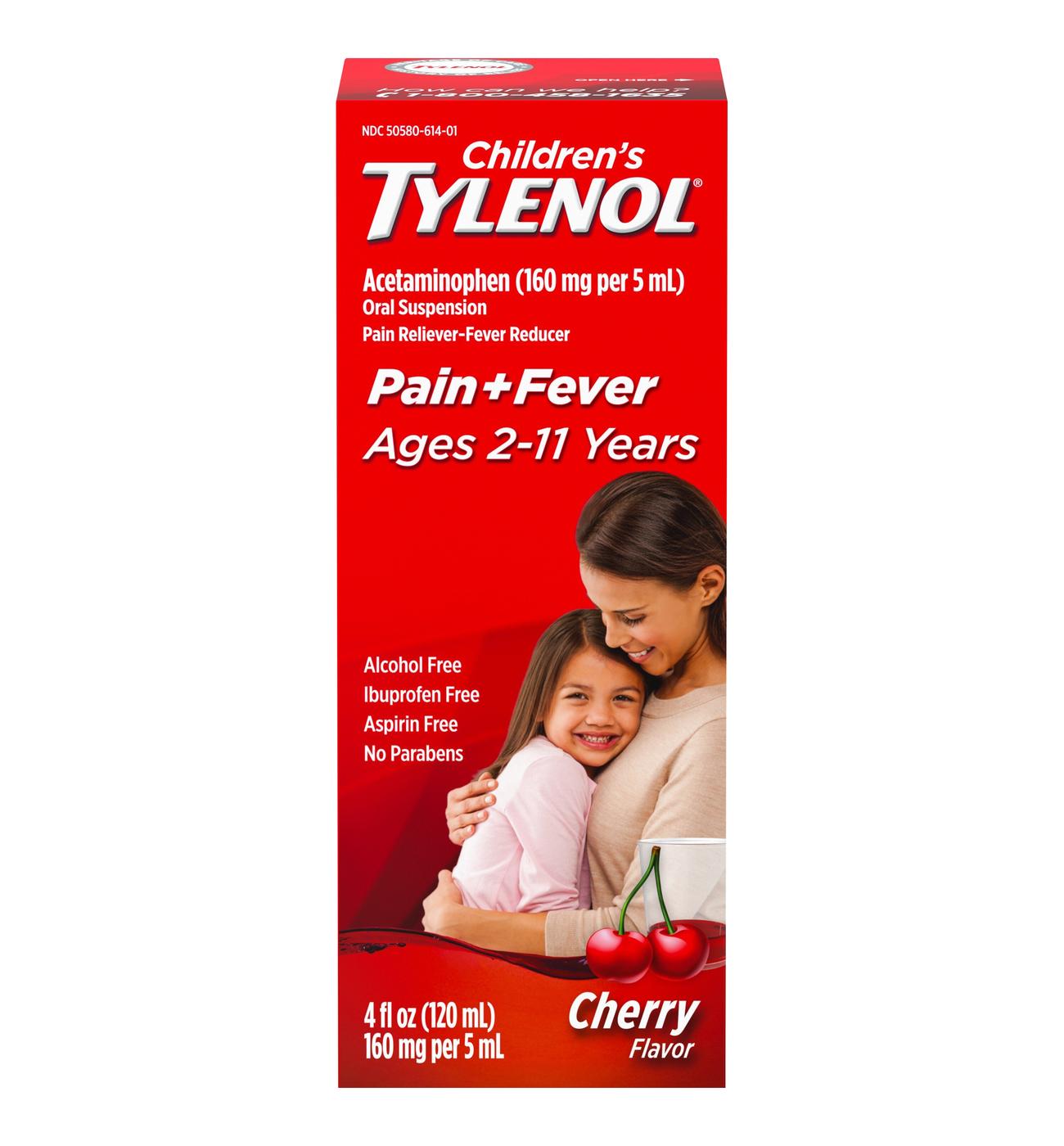 Tylenol Children's Pain + Fever Oral Suspension - Cherry; image 1 of 5