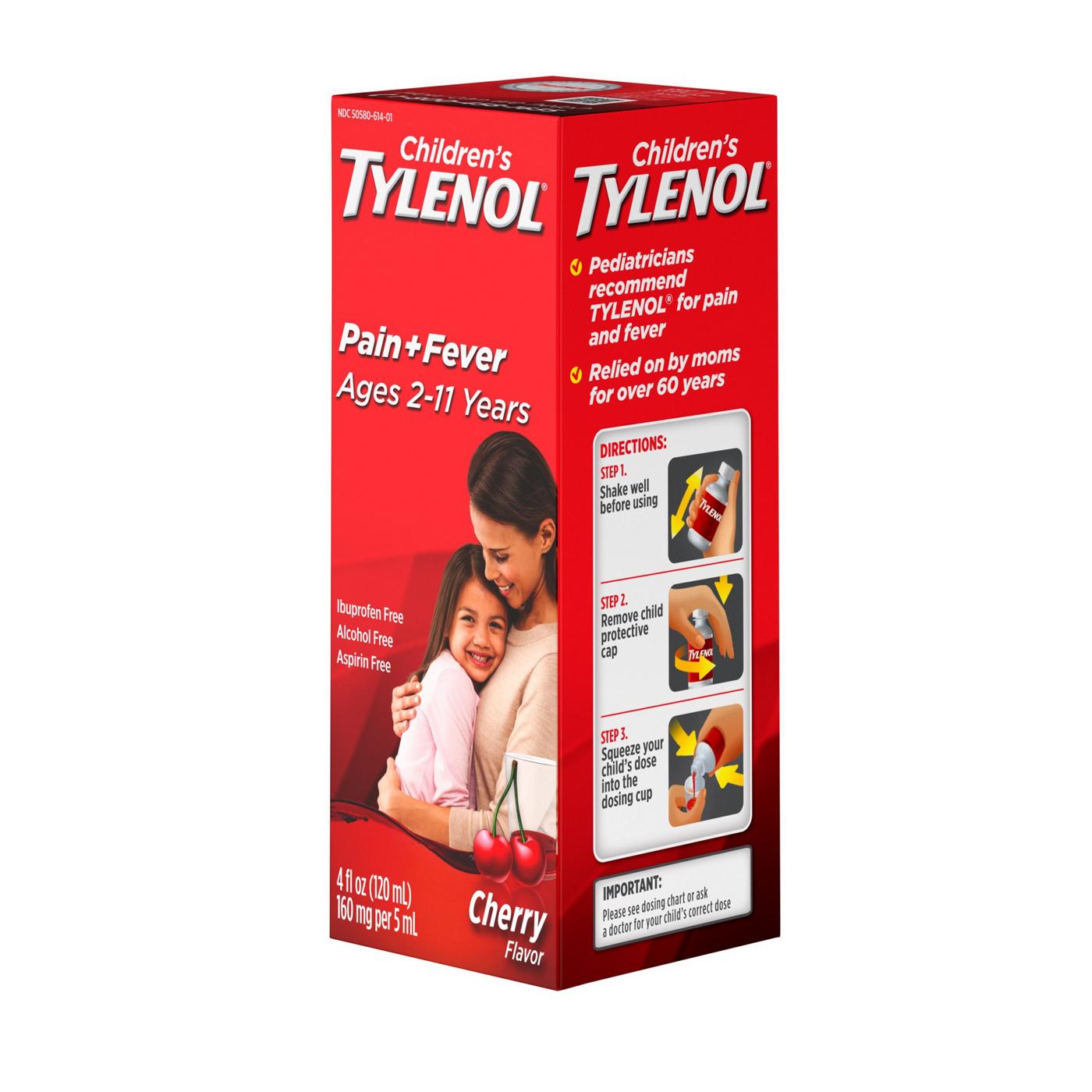 Tylenol Children's Pain + Fever Oral Suspension - Cherry; image 4 of 5