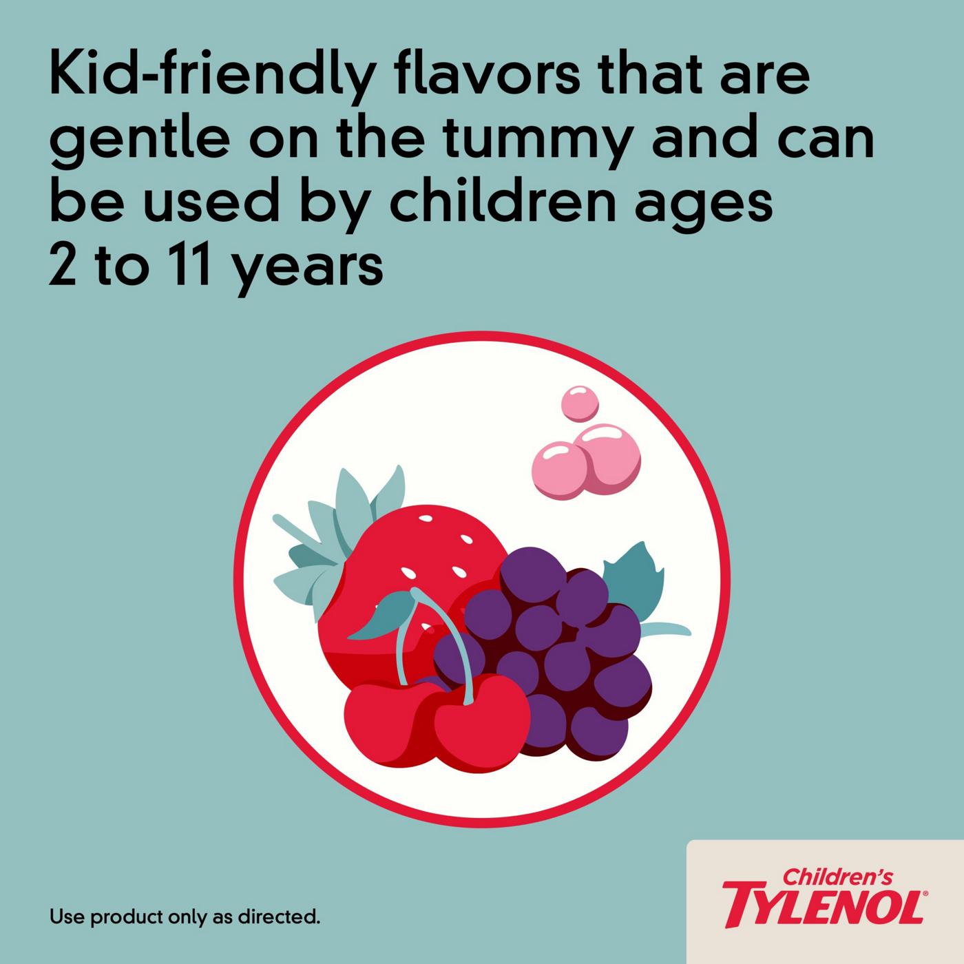 Tylenol Children's Pain + Fever Relief Medicine - Cherry; image 3 of 3