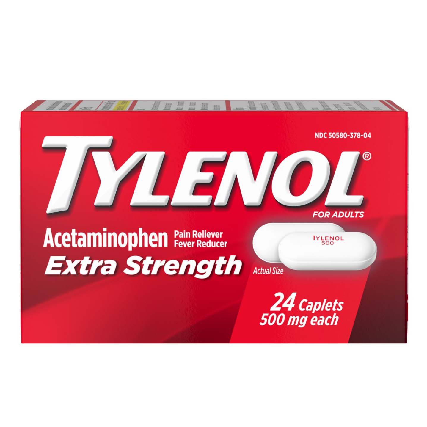 Tylenol Extra Strength Caplets, Fever Reducer And Pain Reliever, 500 Mg