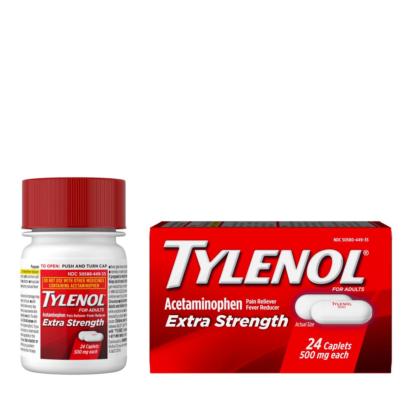 Tylenol Extra Strength Pain Reliever Caplets - 500 Mg; image 4 of 6
