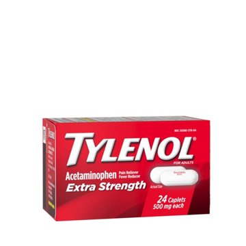 Tylenol Extra Strength Pain Reliever Caplets - 500 Mg, 24 ct