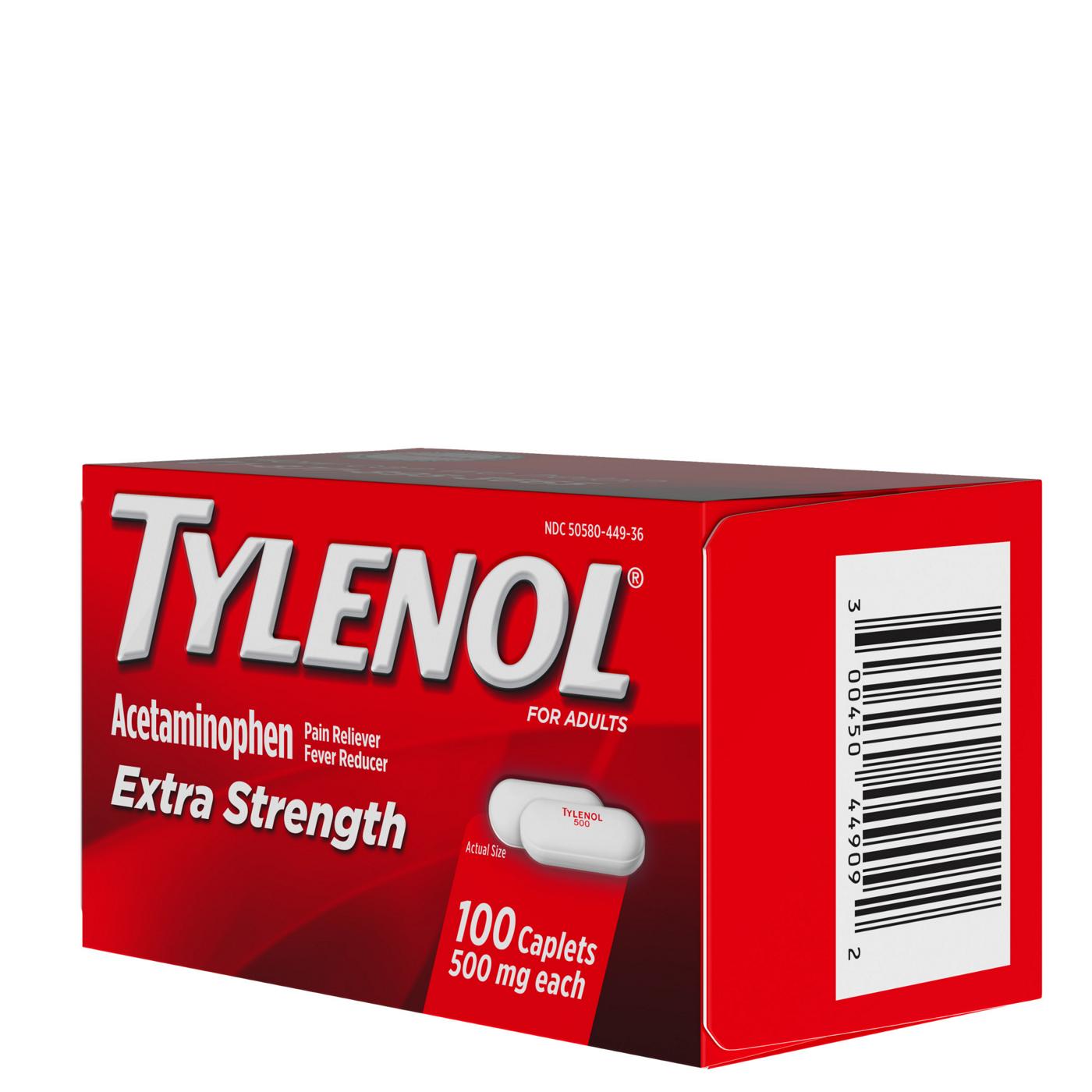 Tylenol Extra Strength Fever & Pain Reliever Caplets - 500 mg; image 6 of 7