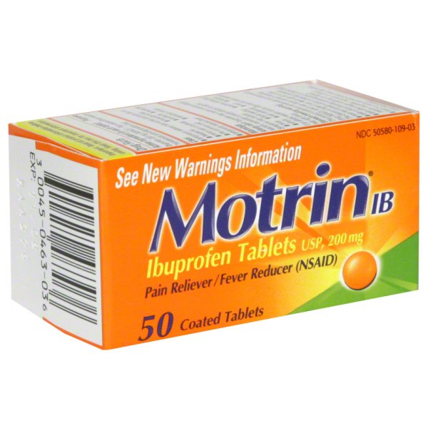 Motrin IB Ibuprofen 200 mg Coated Tablets Shop Pain relievers at HEB