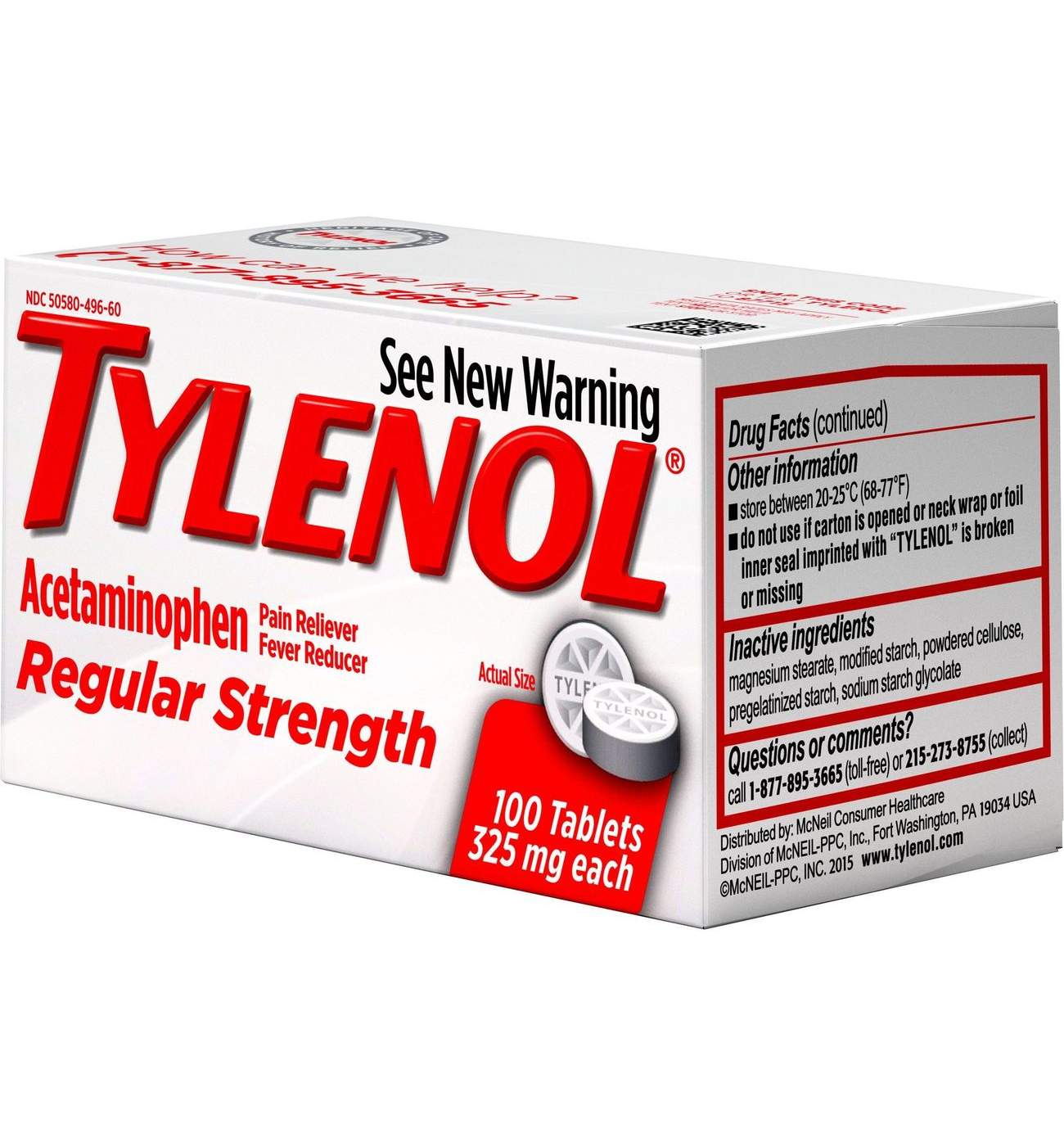 Tylenol Regular Strength 325 mg Tablets; image 4 of 6