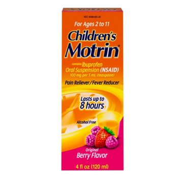 Motrin Children's Ibuprofen Liquid Oral Susupension Medicine - Berry