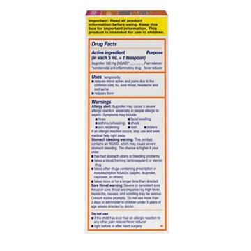 Motrin Children's Ibuprofen Liquid Oral Susupension Medicine - Berry