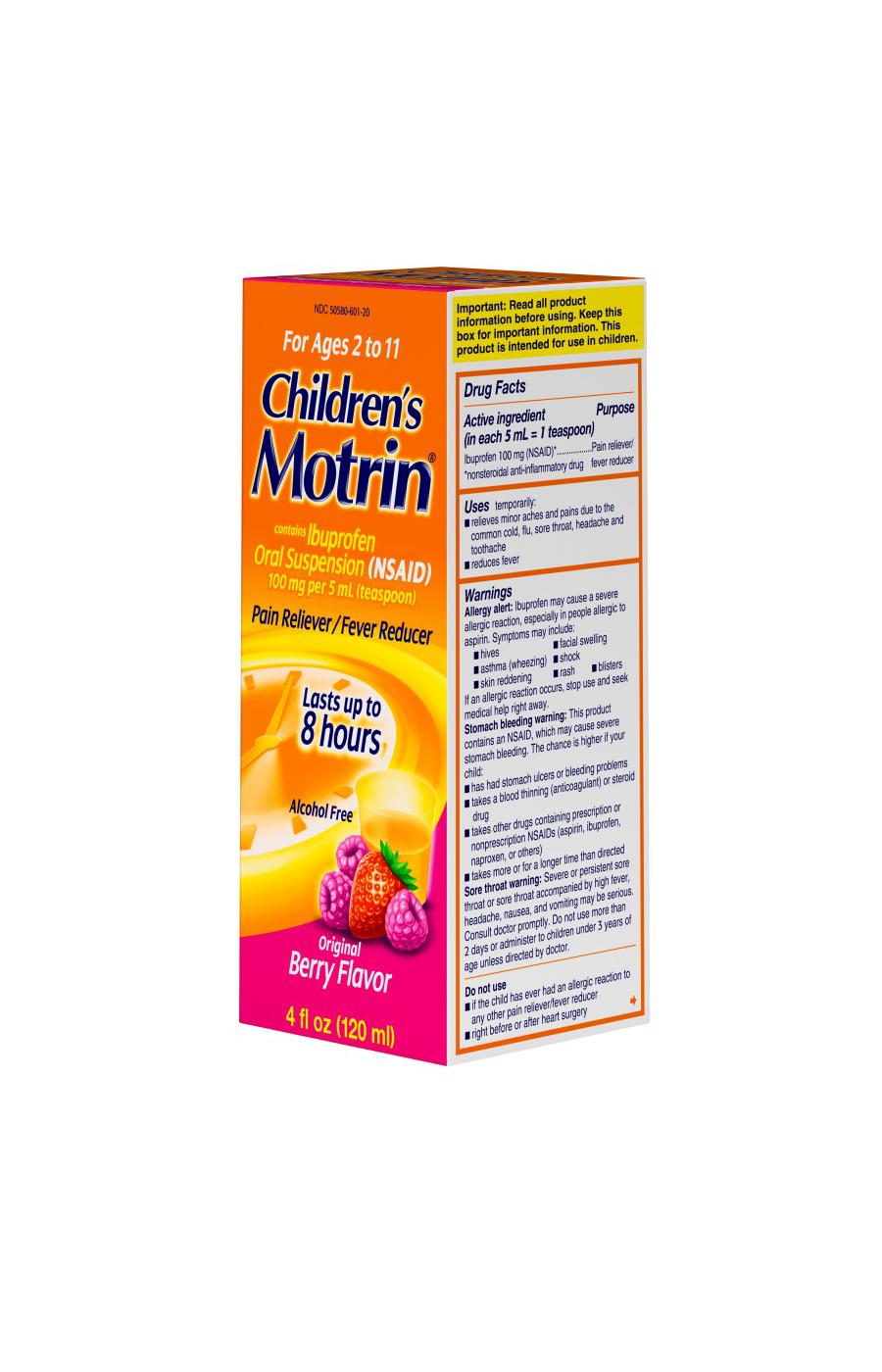 Children's Motrin Oral Suspension - Berry; image 3 of 7