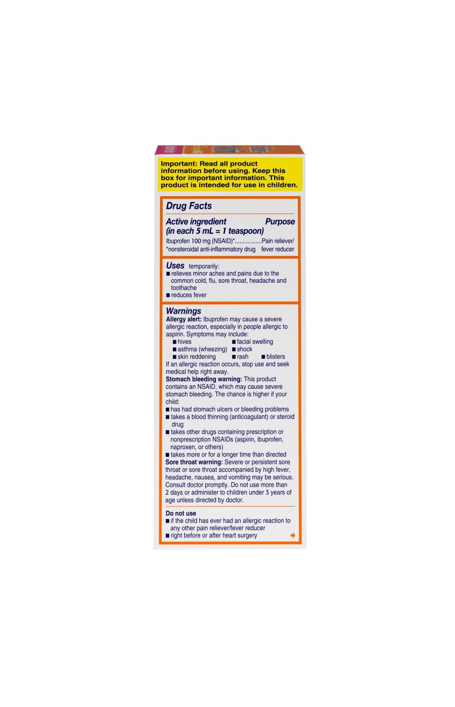 Children's Motrin Oral Suspension - Berry; image 7 of 7