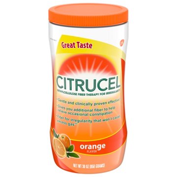 Citrucel Fiber Powder for Occasional Constipation Relief, Orange Flavor