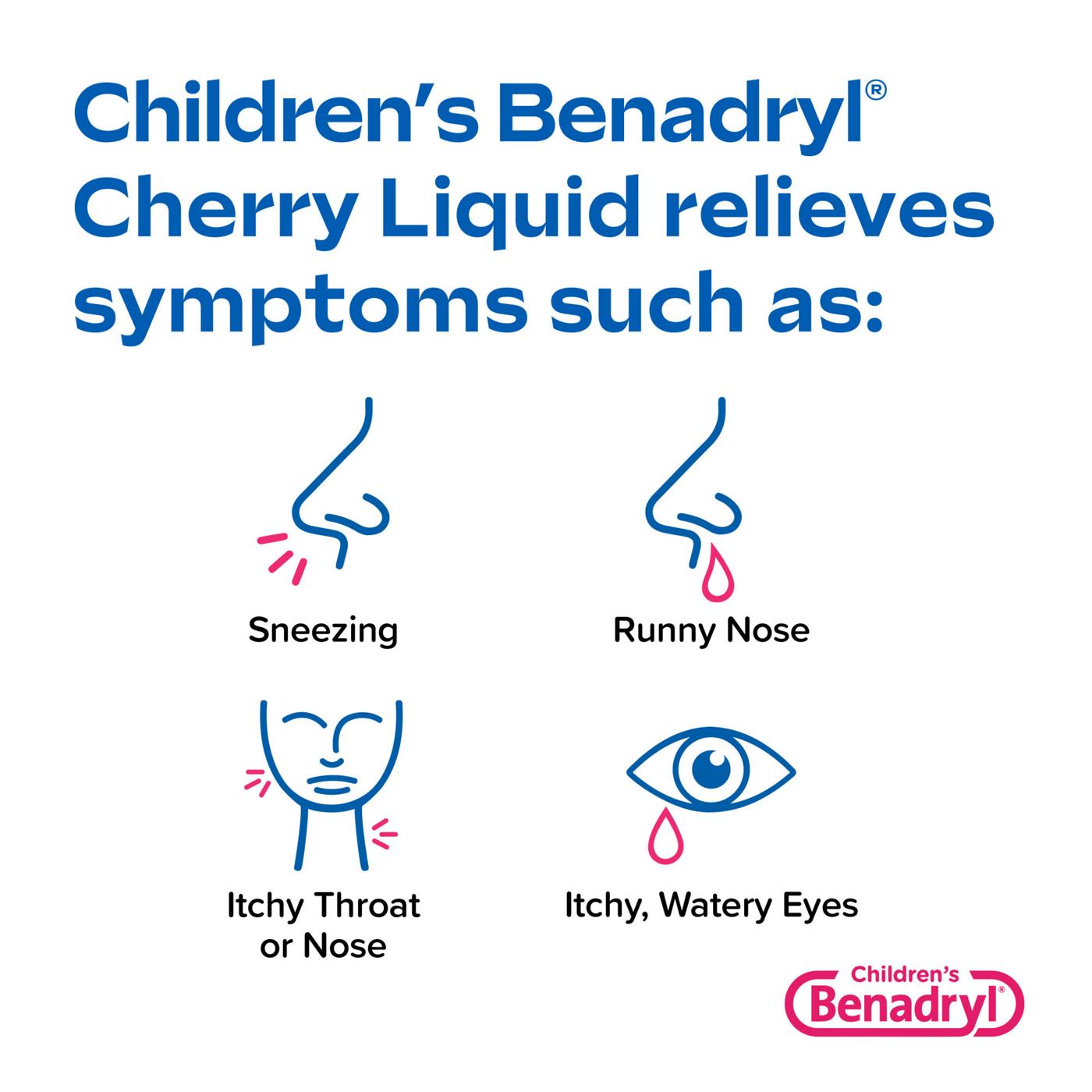 Benadryl Children's Allergy Liquid - Cherry; image 3 of 6