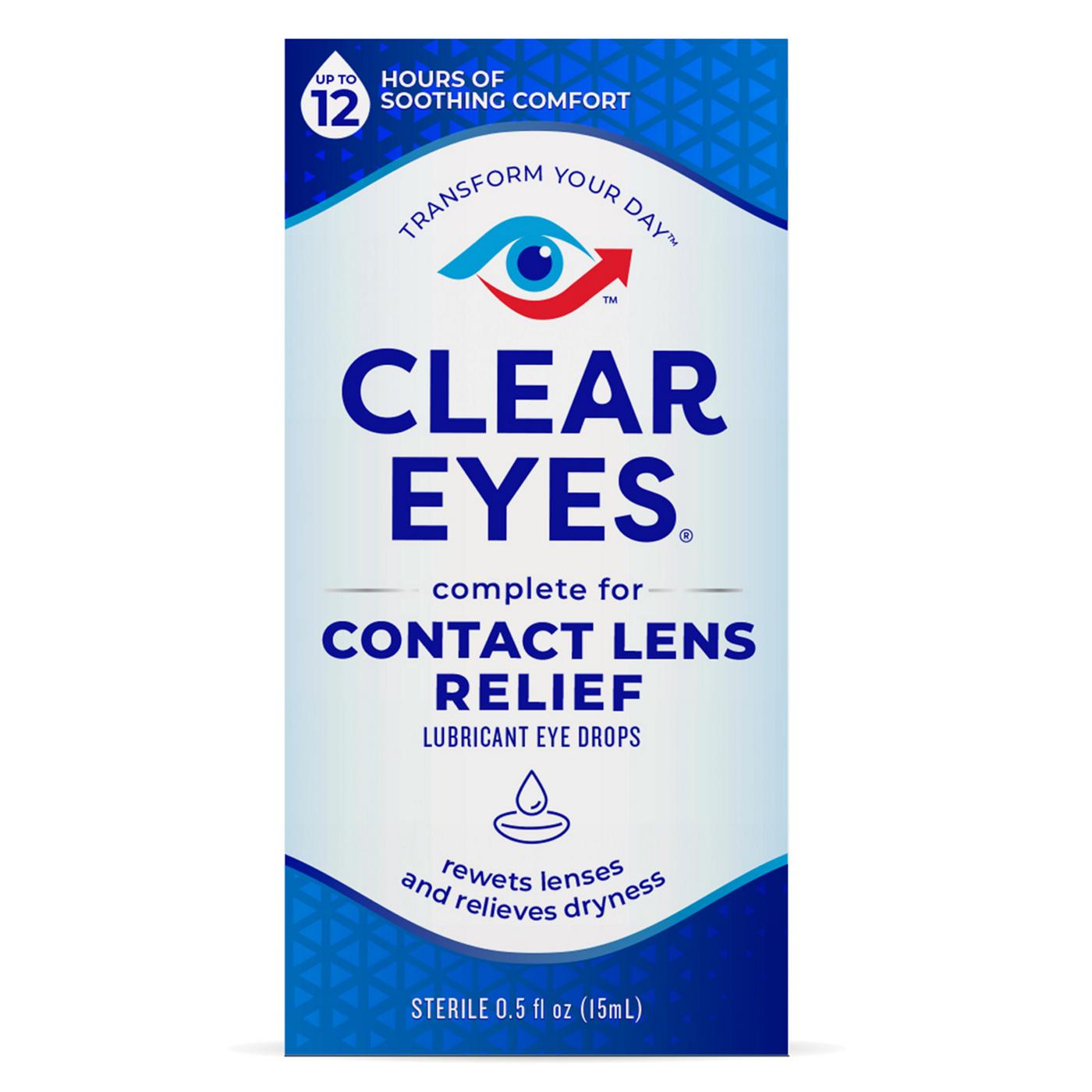 Clear Eyes Contact Lens Eye Drops; image 1 of 5