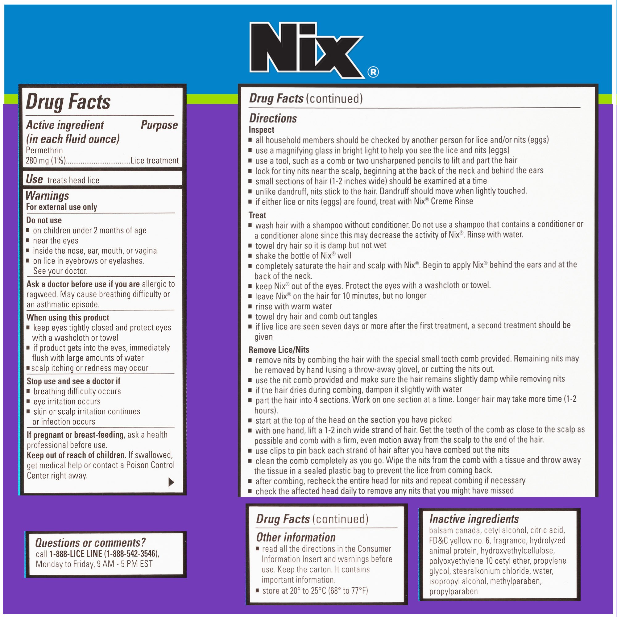 Nix Shampoo: Package Insert 