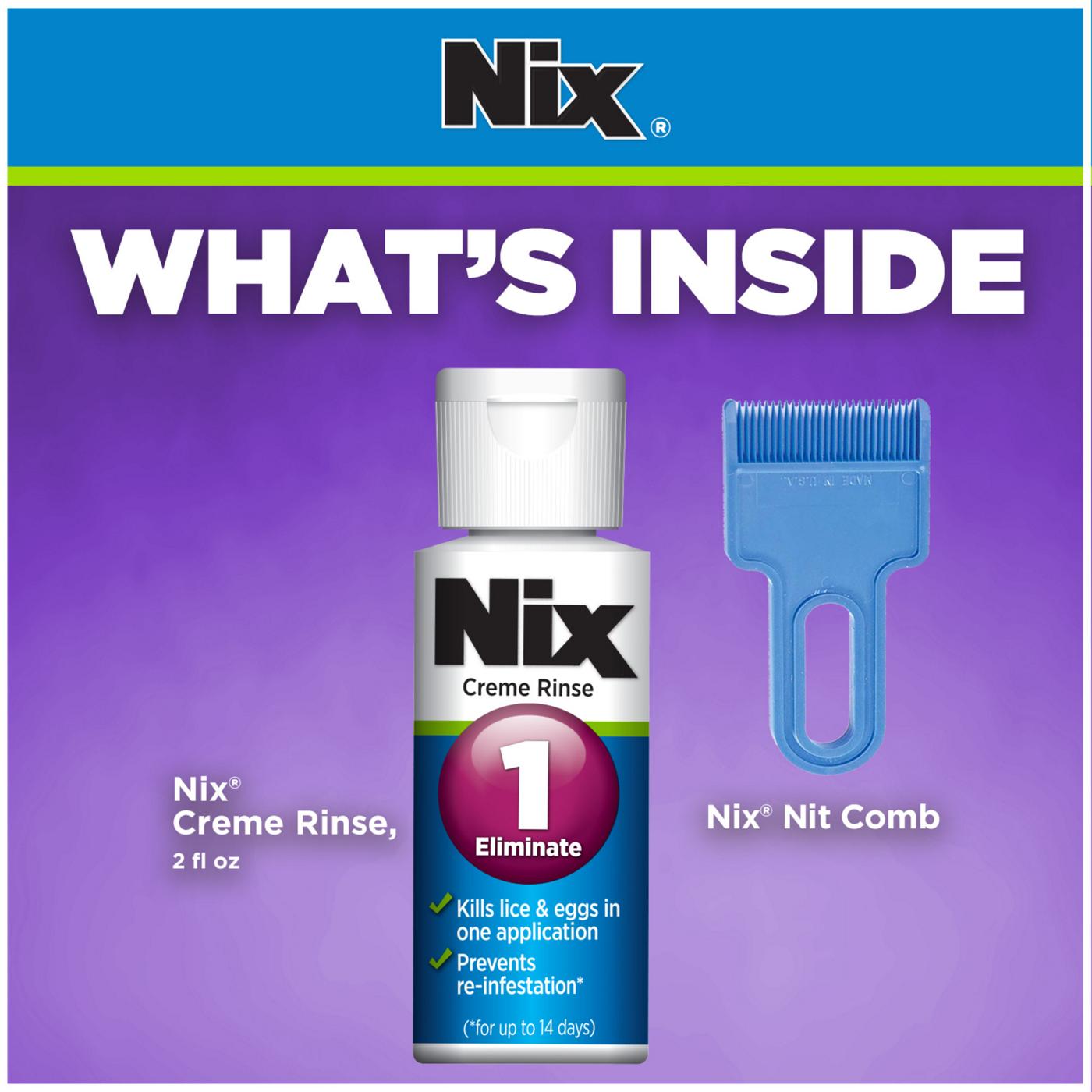 Nix Lice Crème Rinse & Nit Comb Shop Skin & scalp treatments at HEB