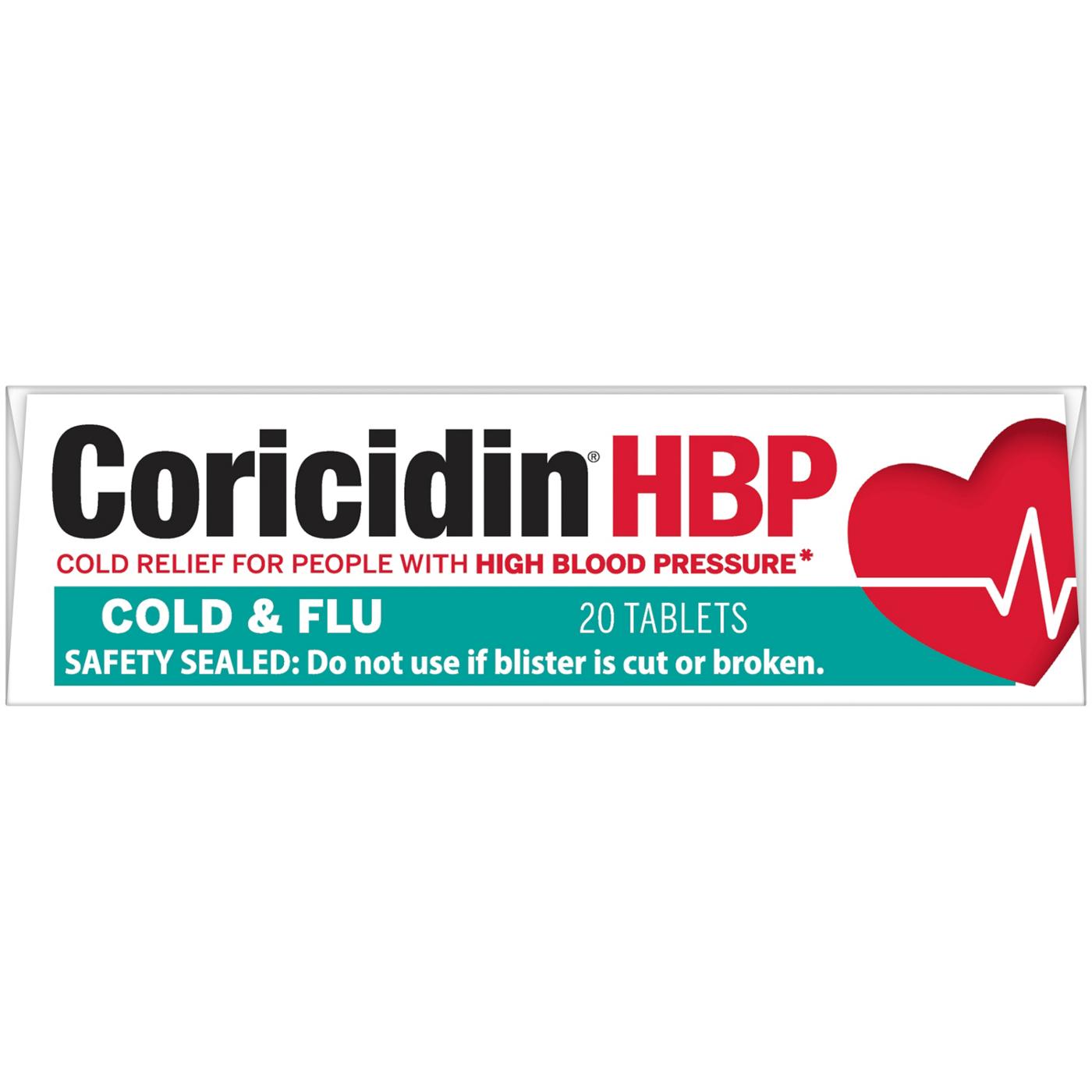 Coricidin HBP Cold & Flu Tablets; image 4 of 4
