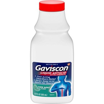 Gaviscon Extra Strength Cool Mint Liquid Antacid for Fast-Acting Heartburn Relief