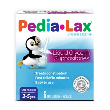 Pedia-Lax Laxative Glycerin Suppositories, 6 ct