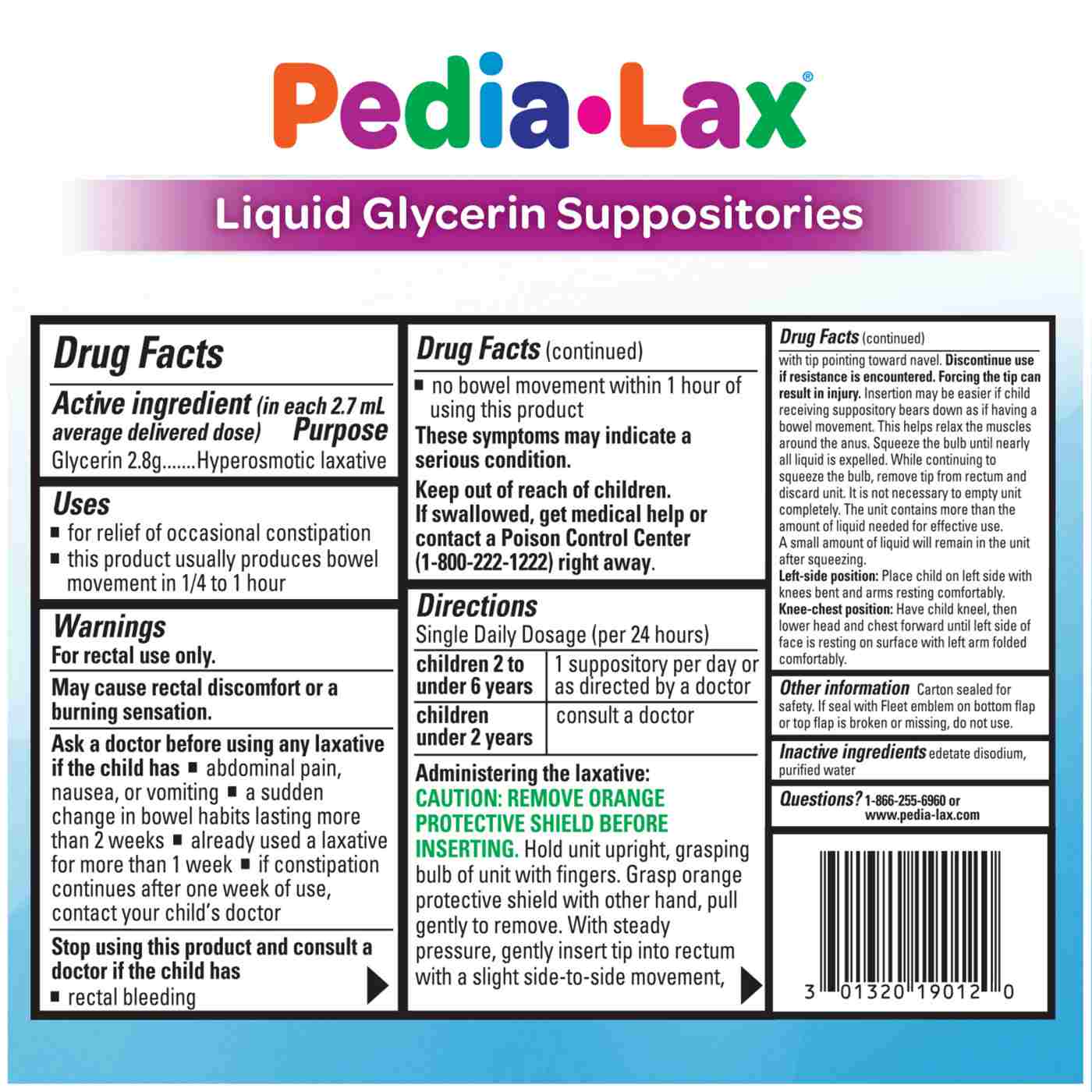 Pedia-Lax Laxative Glycerin Suppositories; image 2 of 5