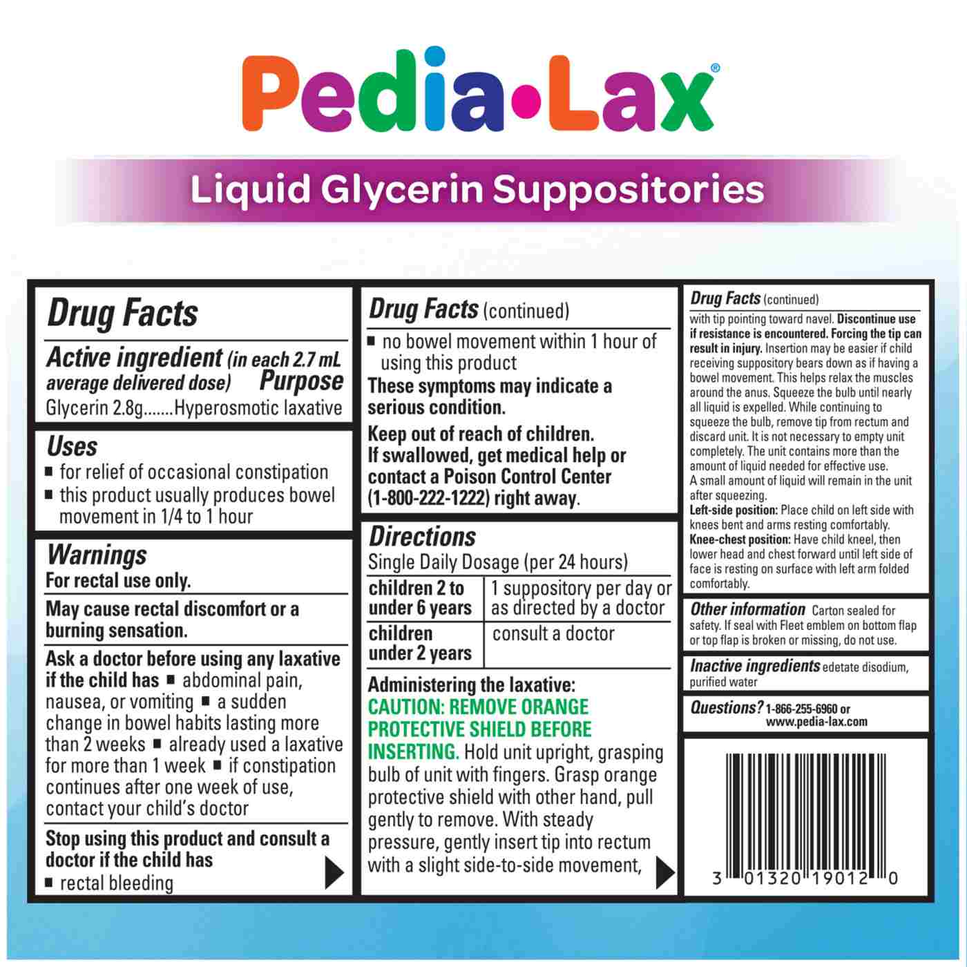 Pedia-Lax Laxative Glycerin Suppositories; image 4 of 5