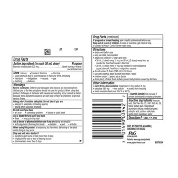 Pepto-Bismol Liquid for Nausea, Heartburn, Indigestion, Upset Stomach, & Diarrhea - 5 Symptom Fast Relief, Original Flavor