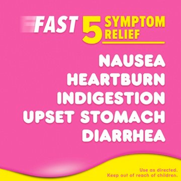 Pepto-Bismol Liquid for Nausea, Heartburn, Indigestion, Upset Stomach, & Diarrhea - 5 Symptom Fast Relief, Original Flavor