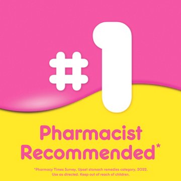 Pepto-Bismol Chewable Tablets for Nausea, Heartburn, Indigestion, Upset Stomach, & Diarrhea - 5 Symptom Fast Relief, Original Flavor