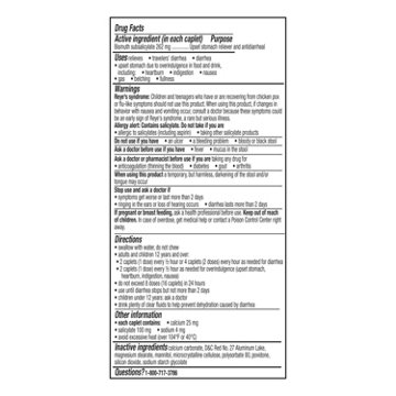 Pepto-Bismol Caplets for Nausea, Heartburn, Indigestion, Upset Stomach, & Diarrhea, 5 Symptom Fast Relief