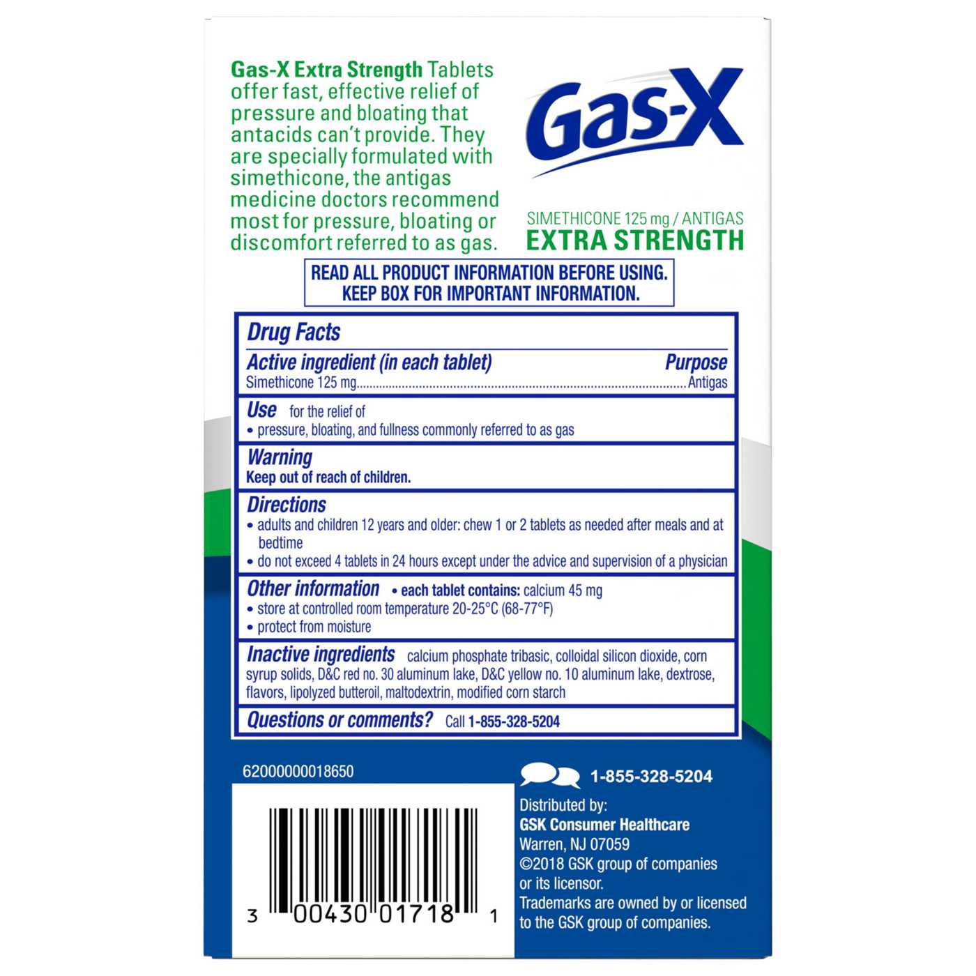 GasX Extra Strength Gas Relief Chewable Tablets Peppermint Creme